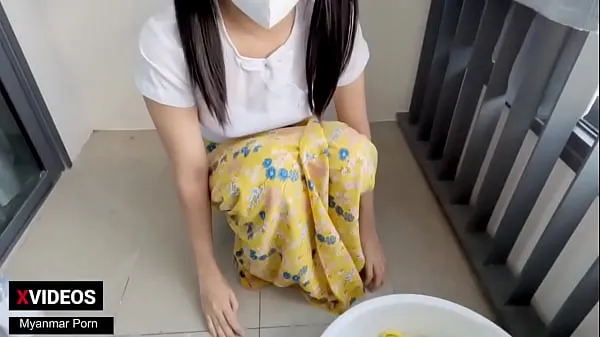Myanmar Babe Gets Big Cock Fuck While Washing Clothes in River