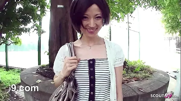 Sweet Japanese Babe Tricked into Car Blowjob Scene